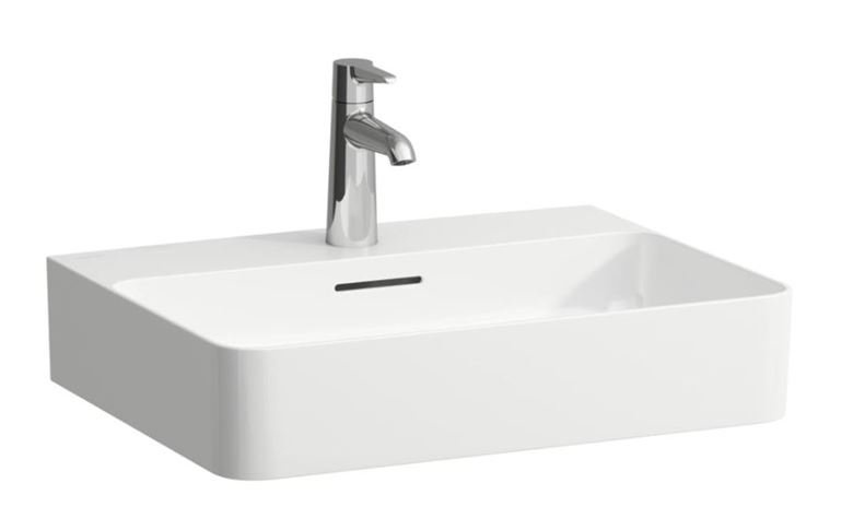 LAUFEN VAL umyvadlo na desku 55 cm, s otvorem pro baterii a přepadem, broušené H8162820001041 Obrázek - Hlavní obrázek