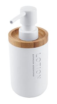 NIMCO KORA dávkovač tekutého mýdla 270 ml, polyresin, bílá/bambus