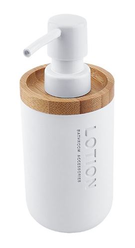 NIMCO KORA dávkovač tekutého mýdla 270 ml, polyresin, bílá/bambus KO 24031-05 Obrázek - Hlavní obrázek