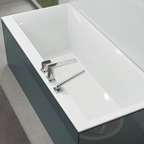 VILLEROY & BOCH SQUARO EDGE 12 vana 160x75 cm, pro 2 osoby, s nožičkami, quaryl UBQ160SQE2DV-01 Obrázek - fotka