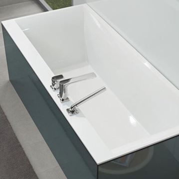 VILLEROY & BOCH SQUARO EDGE 12 vana 160x75 cm, pro 2 osoby, s nožičkami, quaryl UBQ160SQE2DV-01 Obrázek - fotka
