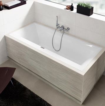 VILLEROY & BOCH SQUARO EDGE 12 vana 160x75 cm, pro 2 osoby, s nožičkami, quaryl UBQ160SQE2DV-01 Obrázek - fotka