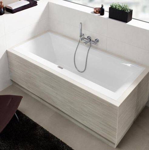 VILLEROY & BOCH SQUARO EDGE 12 vana 160x75 cm, pro 2 osoby, s nožičkami, quaryl UBQ160SQE2DV-01 Obrázek - fotka