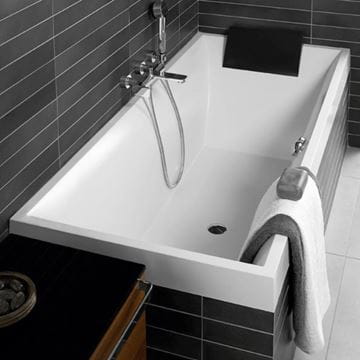 VILLEROY & BOCH SQUARO vana 180x80 cm, pro 2 osoby, s nožičkami, quaryl UBQ180SQR2V-01 Obrázek - fotka