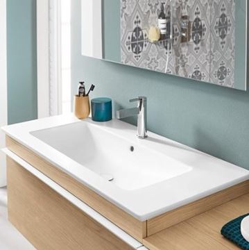 VILLEROY & BOCH VERITY LINE umyvadlo 120 cm, s otvorem pro baterii a přepadem, CeramicPlus, alpská bílá 4A12CLR1 Obrázek - fotka