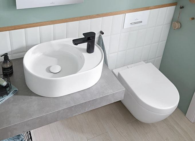VILLEROY & BOCH COLLARO umyvadlo na desku 51 cm, s otvorem pro baterii, bez přepadu, CeramicPlus, alpská bílá 4A1551R1 Obrázek - fotka
