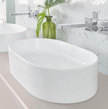 VILLEROY & BOCH COLLARO umyvadlo na desku 56 cm, bez přepadu, CeramicPlus, alpská bílá 4A1956R1 Obrázek - fotka