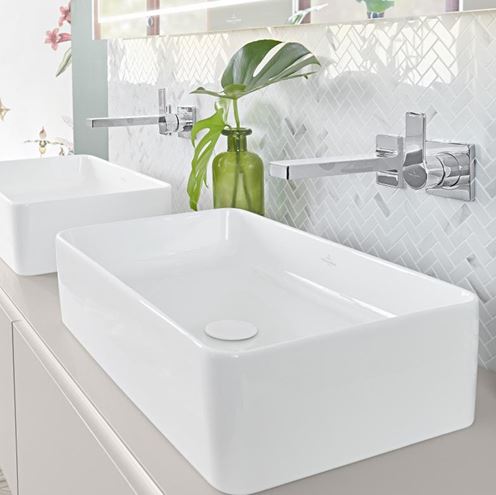 VILLEROY & BOCH COLLARO umyvadlo na desku 56 cm, bez přepadu, alpská bílá 4A205601 Obrázek - fotka