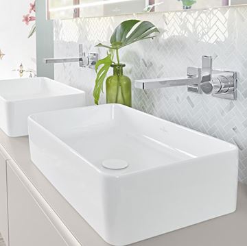VILLEROY & BOCH COLLARO umyvadlo na desku 56 cm, bez přepadu, alpská bílá 4A205601 Obrázek - fotka