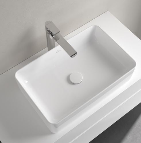 VILLEROY & BOCH COLLARO umyvadlo na desku 56 cm, bez přepadu, alpská bílá 4A205601 Obrázek - fotka