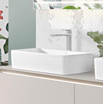 VILLEROY & BOCH COLLARO umyvadlo na desku 56 cm, bez přepadu, CeramicPlus, alpská bílá 4A2056R1 Obrázek - fotka