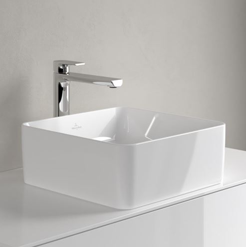VILLEROY & BOCH COLLARO umyvadlo na desku 38 cm, bez přepadu, CeramicPlus, alpská bílá 4A2138R1 Obrázek - fotka