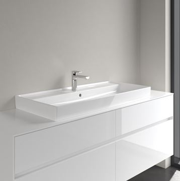 VILLEROY & BOCH COLLARO umyvadlo 100 cm, s otvorem pro baterii a přepadem, broušené, alpská bílá 4A331G01 Obrázek - fotka