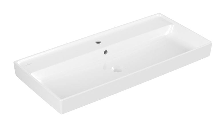 VILLEROY & BOCH COLLARO umyvadlo 100 cm, s otvorem pro baterii a přepadem, CeramicPlus, broušené, alpská bílá 4A331GR1 Obrázek - Hlavní obrázek