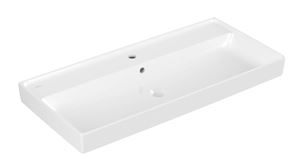 VILLEROY & BOCH COLLARO umyvadlo 100 cm, s otvorem pro baterii a přepadem, CeramicPlus, broušené, alpská bílá