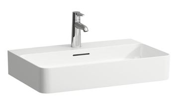 LAUFEN VAL umyvadlo na desku 65 cm, s otvorem pro baterii a přepadem, broušené, LCC