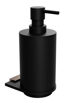 BEMETA GALLA dávkovač tekutého mýdla 230 ml, nástěnný, polyresin, matná černá/coffee-gold
