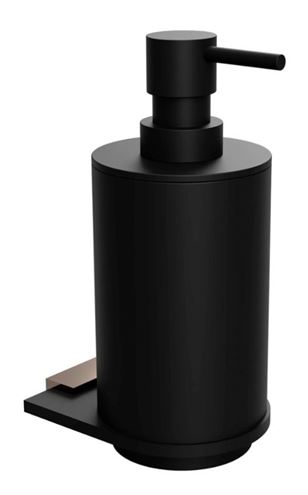 BEMETA GALLA dávkovač tekutého mýdla 230 ml, nástěnný, polyresin, matná černá/coffee-gold 108109010 Obrázek - Hlavní obrázek