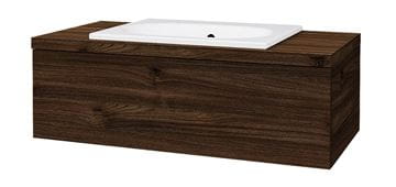 DŘEVOJAS COMO COM SZZ 100 skříňka pod umyvadlo 100x52x33,8 cm, 1 zásuvka, Push-open, teak
