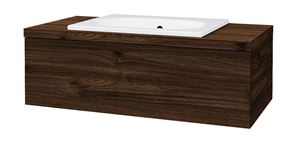 DŘEVOJAS COMO COM SZZ 100 skříňka pod umyvadlo 100x52x33,8 cm, 1 zásuvka, Push-open, teak