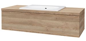 DŘEVOJAS COMO COM SZZ 120 skříňka pod umyvadlo 120x52x33,8 cm, 1 zásuvka, Push-open, colorado