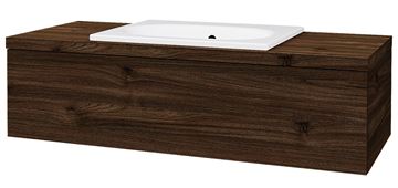 DŘEVOJAS COMO COM SZZ 120 skříňka pod umyvadlo 120x52x33,8 cm, 1 zásuvka, Push-open, teak