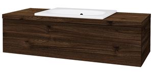 DŘEVOJAS COMO COM SZZ 120 skříňka pod umyvadlo 120x52x33,8 cm, 1 zásuvka, Push-open, teak