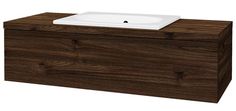 DŘEVOJAS COMO COM SZZ 120 skříňka pod umyvadlo 120x52x33,8 cm, 1 zásuvka, Push-open, teak 808617 Obrázek - Hlavní obrázek