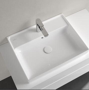 VILLEROY & BOCH COLLARO umyvadlo 60 cm, s otvorem pro baterii a přepadem, broušené, alpská bílá 4A336G01 Obrázek - fotka