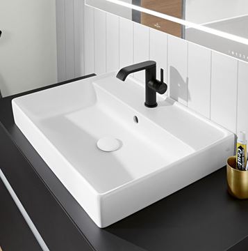 VILLEROY & BOCH COLLARO umyvadlo 60 cm, s otvorem pro baterii a přepadem, CeramicPlus, broušené, alpská bílá 4A336GR1 Obrázek - fotka