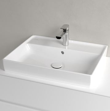 VILLEROY & BOCH COLLARO umyvadlo 60 cm, s otvorem pro baterii a přepadem, CeramicPlus, broušené, alpská bílá 4A336GR1 Obrázek - fotka