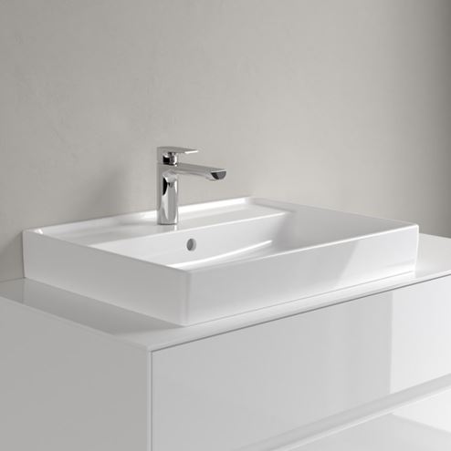 VILLEROY & BOCH COLLARO umyvadlo 60 cm, s otvorem pro baterii a přepadem, CeramicPlus, broušené, alpská bílá 4A336GR1 Obrázek - fotka