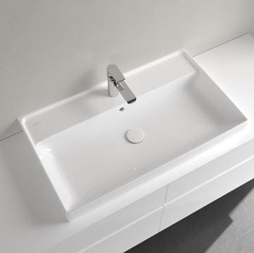 VILLEROY & BOCH COLLARO umyvadlo 80 cm, s otvorem pro baterii a přepadem, broušené, alpská bílá 4A338G01 Obrázek - fotka