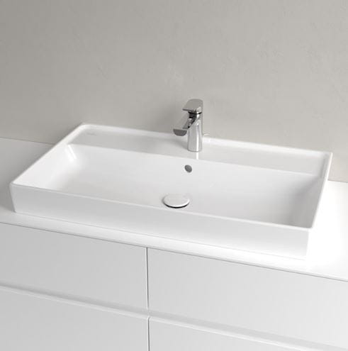 VILLEROY & BOCH COLLARO umyvadlo 80 cm, s otvorem pro baterii a přepadem, broušené, alpská bílá 4A338G01 Obrázek - fotka