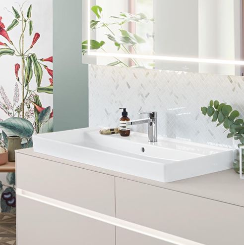 VILLEROY & BOCH COLLARO umyvadlo 80 cm, s otvorem pro baterii a přepadem, broušené, alpská bílá 4A338G01 Obrázek - fotka