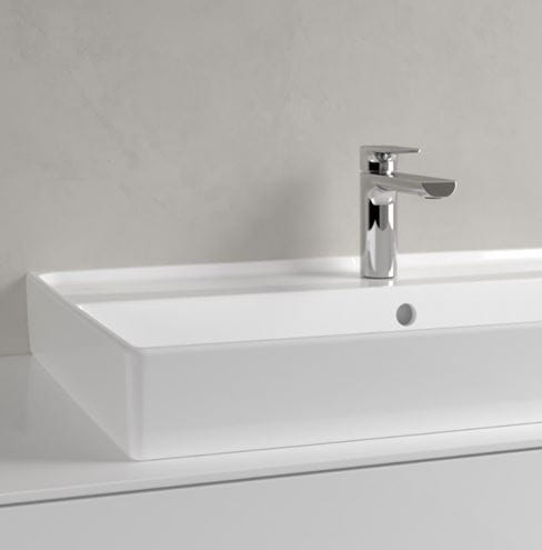 VILLEROY & BOCH COLLARO umyvadlo 80 cm, s otvorem pro baterii a přepadem, CeramicPlus, broušené, alpská bílá 4A338GR1 Obrázek - fotka