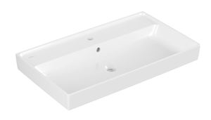 VILLEROY & BOCH COLLARO umyvadlo 80 cm, s otvorem pro baterii a přepadem, CeramicPlus, broušené, alpská bílá