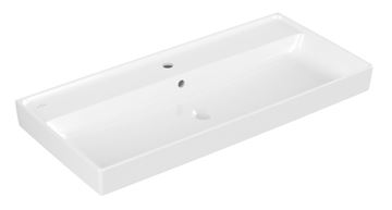 VILLEROY & BOCH COLLARO umyvadlo 100 cm, s otvorem pro baterii a přepadem, CeramicPlus, alpská bílá