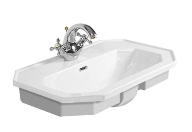DURAVIT 1930 umyvadlo 58 cm, s otvorem pro baterii a přepadem 0476580000 Obrázek - Hlavní obrázek