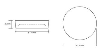 BEMETA GAMMA mýdlenka, polyresin, černá 145608320 Technický nákres