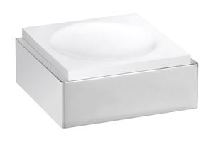 BEMETA GAMMA mýdlenka, nástěnná, polyresin, chrom/bílá