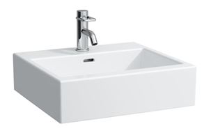 LAUFEN LIVING CITY umyvadlo na desku 50 cm, s otvorem pro baterii a přepadem, broušené