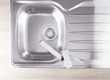 HANSA TWIST dřezová baterie pro beztlakové ohřívače vody, chrom 09121183 Obrázek - fotka