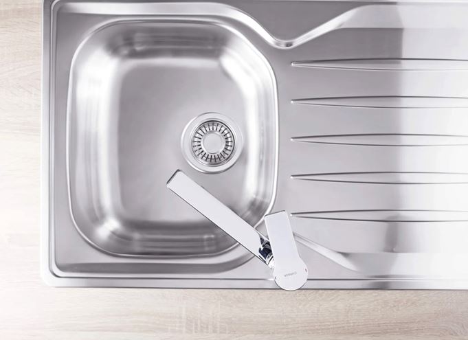 HANSA TWIST dřezová baterie pro beztlakové ohřívače vody, chrom 09121183 Obrázek - fotka