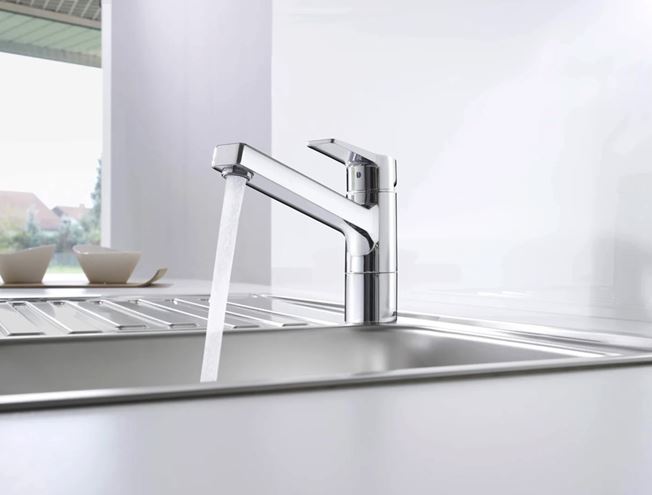 HANSA TWIST dřezová baterie pro beztlakové ohřívače vody, chrom 09121183 Obrázek - fotka