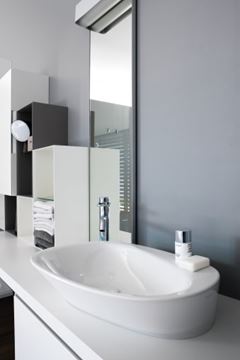 LAUFEN PALOMBA COLLECTION umyvadlo na desku 60 cm, s otvorem pro baterii a přepadem H8168030001041 Obrázek - fotka