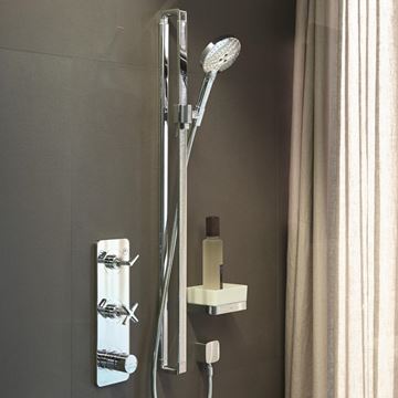AXOR CITTERIO E 3JET sprchová souprava 3-dílná, ruční sprcha pr. 128 mm, 3 proudy, tyč, hadice, chrom 36735000 Obrázek - fotka