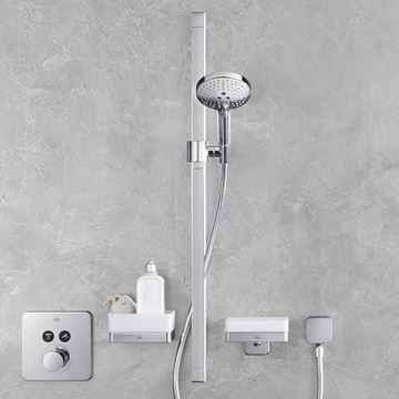 AXOR CITTERIO E 3JET sprchová souprava 3-dílná, ruční sprcha pr. 128 mm, 3 proudy, tyč, hadice, chrom 36735000 Obrázek - fotka