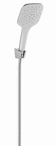 RAVAK 907.00 sprchová souprava 3-dílná, ruční sprcha 120x120 mm, 3 proudy, hadice, držák, bílá/lesklý chrom X07S010 Obrázek - Hlavní obrázek