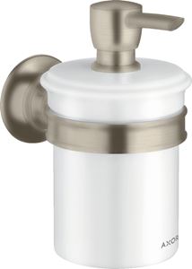 AXOR MONTREUX dávkovač tekutého mýdla 300 ml, nástěnný, porcelán, kartáčovaný nikl